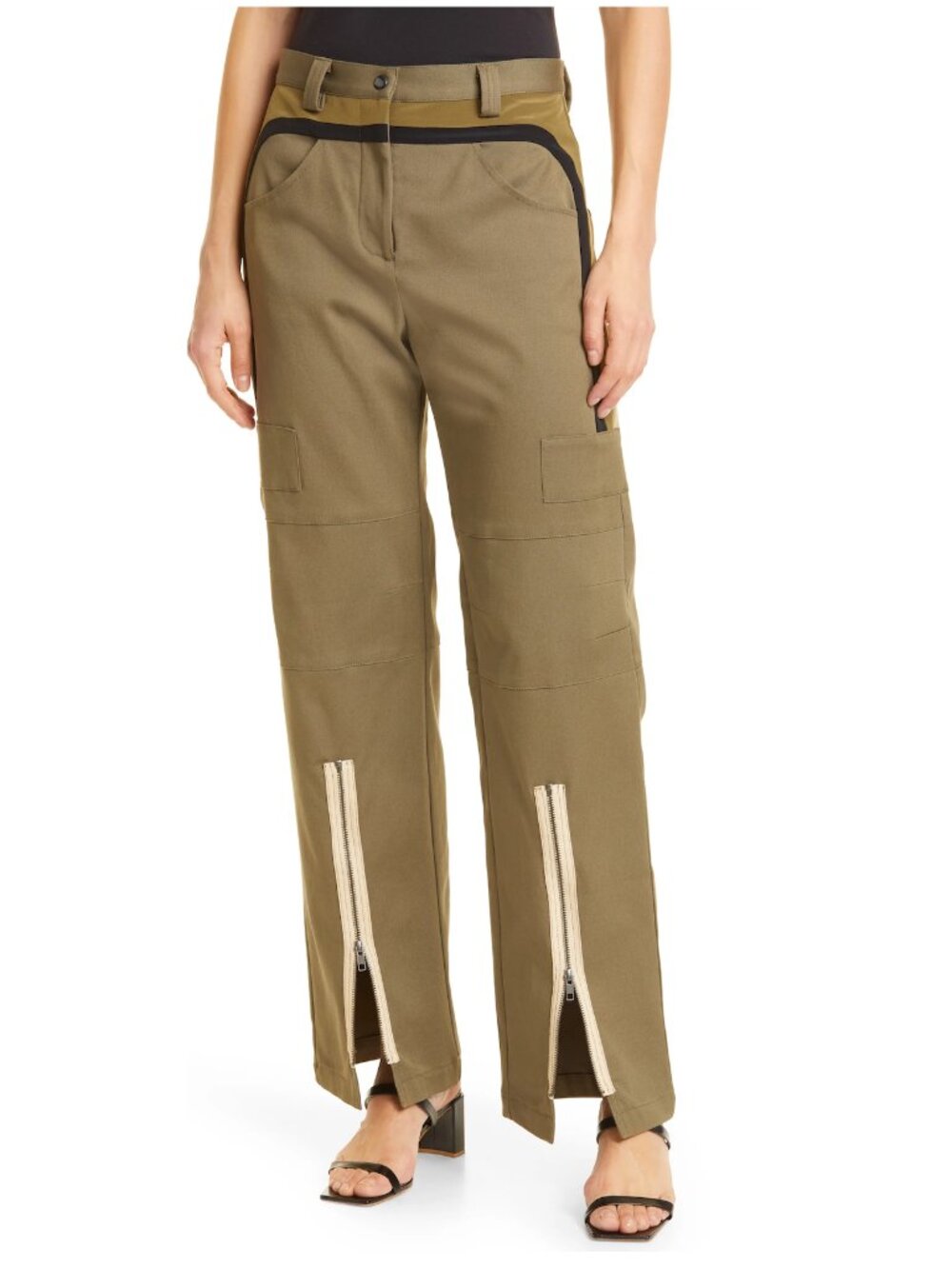 TWP Stretch Twill Utility Cargo Pants Army Green Size 10